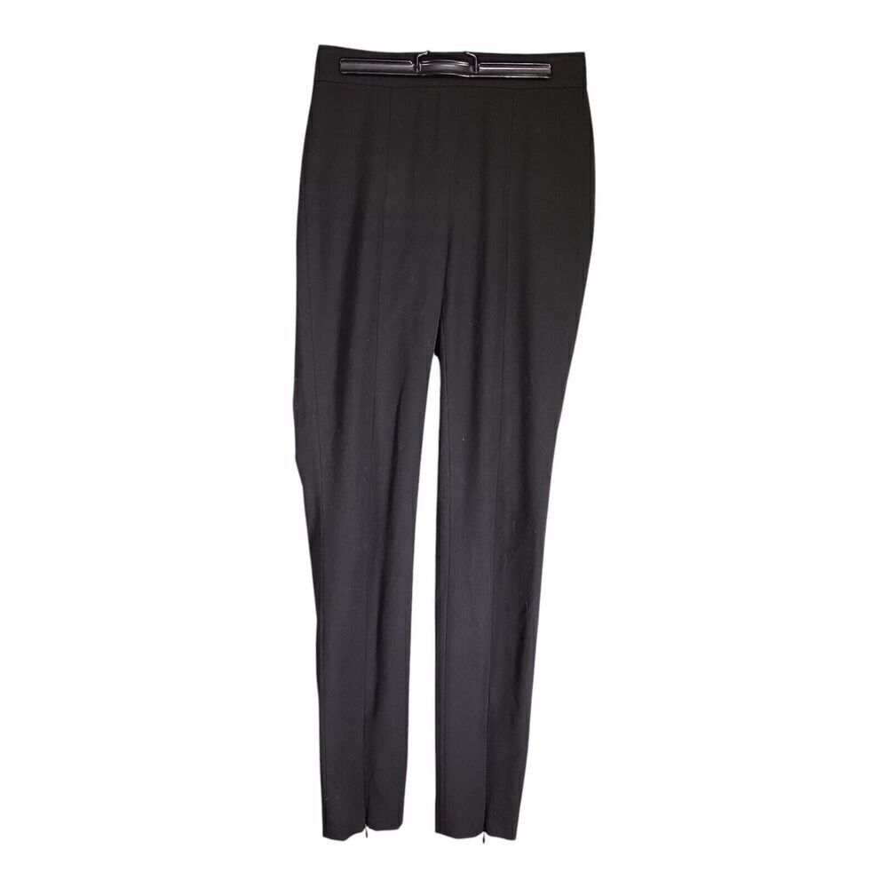 Michelle Mason Dress Pants Trousers Skinny High Rise Ankle Zip Black Womens 0